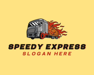 Express Flame Trucking logo design