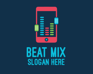 DJ Equalizer Music Mix App logo design