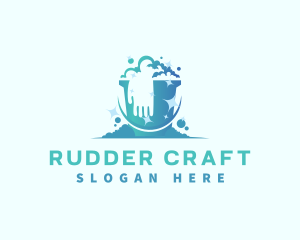 Bucket Glove Cleaning logo design