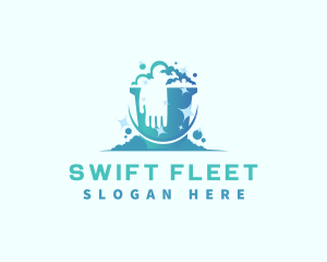 Bucket Glove Cleaning logo design