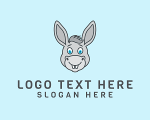 Donkey Horse Cartoon Logo