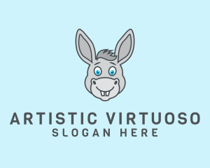 Donkey Horse Cartoon logo design