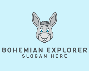 Donkey Horse Cartoon logo design