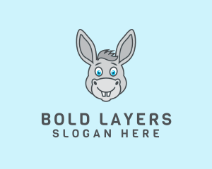 Donkey Horse Cartoon logo design