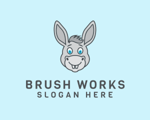 Donkey Horse Cartoon logo design