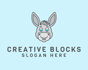 Donkey Horse Cartoon logo design