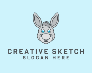 Donkey Horse Cartoon logo design