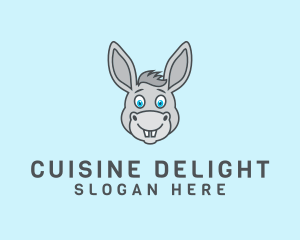 Donkey Horse Cartoon logo design