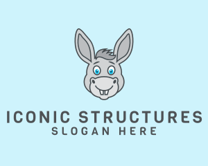 Donkey Horse Cartoon logo design