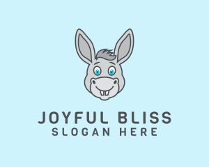 Donkey Horse Cartoon logo design