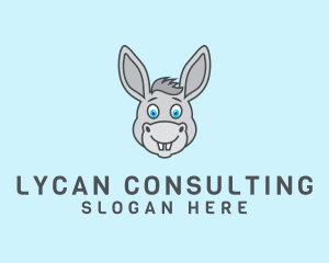 Donkey Horse Cartoon logo design