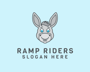 Donkey Horse Cartoon logo design