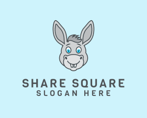 Donkey Horse Cartoon logo design