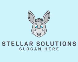 Donkey Horse Cartoon logo design