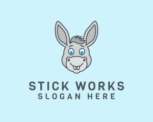 Donkey Horse Cartoon logo design