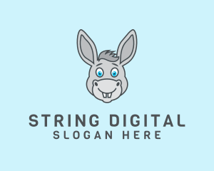 Donkey Horse Cartoon logo design