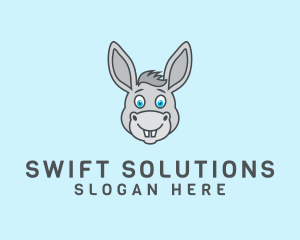 Donkey Horse Cartoon logo design