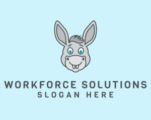 Donkey Horse Cartoon logo design