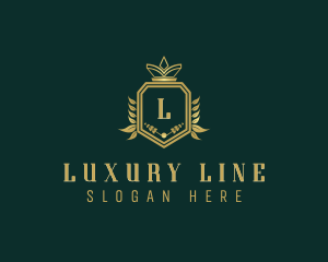 Luxurious Crown Shield  logo design