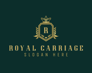 Luxurious Crown Shield  logo design