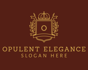 Elegant Crown Shield logo design