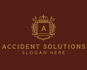 Elegant Crown Shield logo design