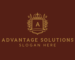 Elegant Crown Shield logo design