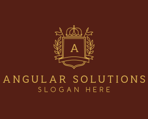 Elegant Crown Shield logo design