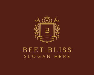 Elegant Crown Shield logo design