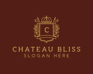 Elegant Crown Shield logo design