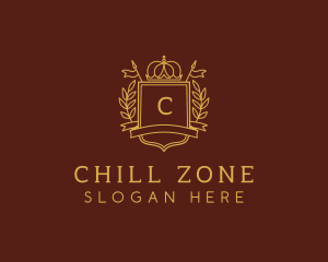 Elegant Crown Shield logo design