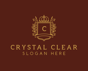 Elegant Crown Shield logo design