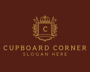 Elegant Crown Shield logo design