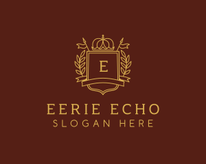 Elegant Crown Shield logo design