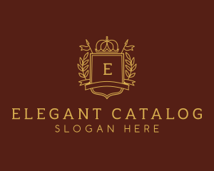 Elegant Crown Shield logo design