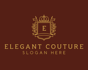 Elegant Crown Shield logo design