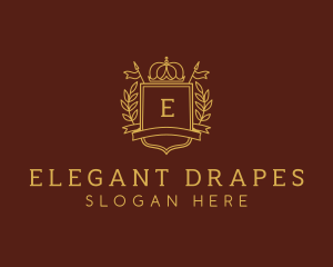 Elegant Crown Shield logo design