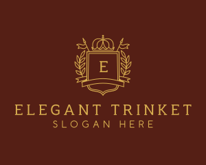 Elegant Crown Shield logo design