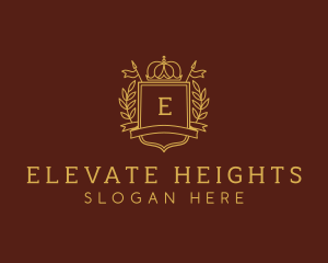 Elegant Crown Shield logo design