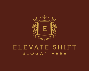 Elegant Crown Shield logo design