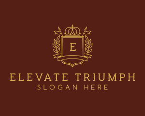 Elegant Crown Shield logo design