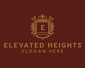 Elegant Crown Shield logo design