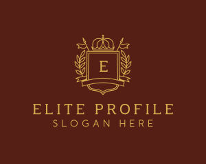 Elegant Crown Shield logo design