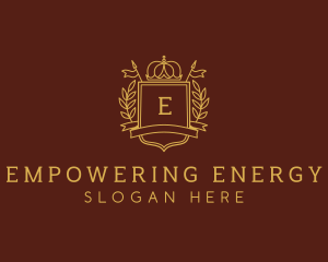 Elegant Crown Shield logo design