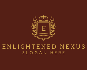 Elegant Crown Shield logo design