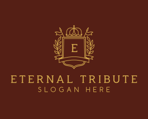 Elegant Crown Shield logo design