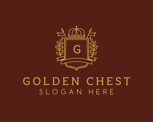 Elegant Crown Shield logo design