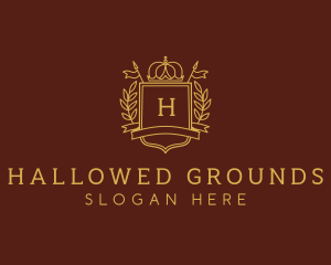 Elegant Crown Shield logo design