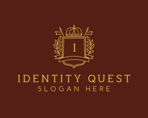 Elegant Crown Shield logo design