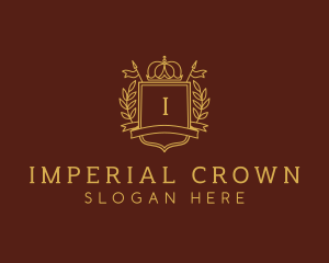 Elegant Crown Shield logo design